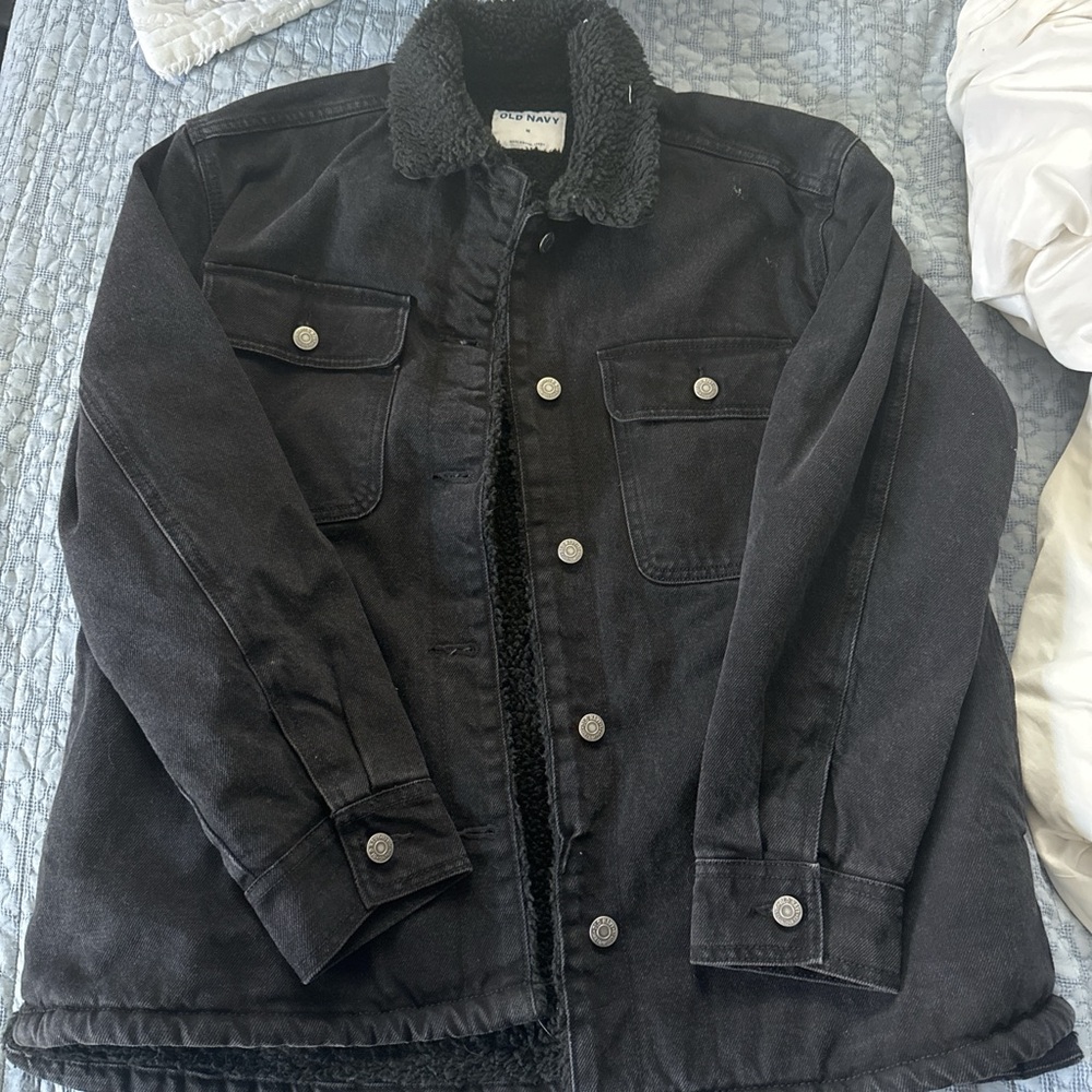 Old Navy Black Lightweight Shirt Jacket